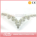 New fancy bridal pearl and crystal rhinestone applique in patches STRA-004